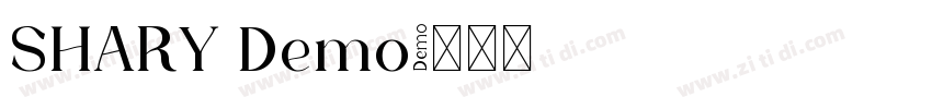 SHARY Demo字体转换